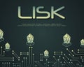 Lisk blockchain design background style Royalty Free Stock Photo