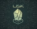 Lisk blockchain design background style Royalty Free Stock Photo