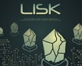 Lisk blockchain design background style Royalty Free Stock Photo