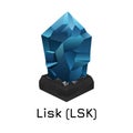 Lisk LSK. Vector illustration crypto coin icon