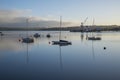 Liskeard, United Kingdom, June 22 2016, A shot of the river Tamar at sunrise , The Tamar is a river in south west England, that Royalty Free Stock Photo