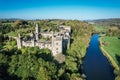 Lismore Castle, County Waterford, Ireland, on a tranquil spring day under a flawless blue sky Royalty Free Stock Photo