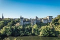 Lismore Castle, County Waterford, Ireland, on a tranquil spring day under a flawless blue sky Royalty Free Stock Photo