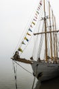 Lissabon, Portugal - The Santa Maria Manuela four mast lugger docked at Oriente