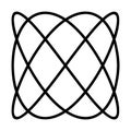 Three by four Lissajous figure Royalty Free Stock Photo