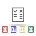 List add no multi color style icon. Simple thin line, outline vector of web icons for ui and ux, website or mobile application Royalty Free Stock Photo