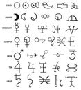 A list of 44 alchemical symbols