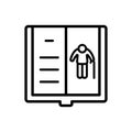 List book retirement home icon. Simple line, outline vector elements of nursing home icons for ui and ux, website or mobile