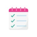 List check mark notepad spiral icon