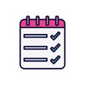 List check mark notepad spiral icon