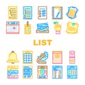 list checklist document check icons set vector