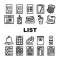 list checklist document check icons set vector