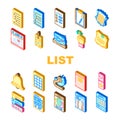 list checklist document check icons set vector