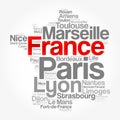 List of cities and towns in FRANCE