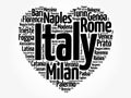 List of cities and towns in Italy Royalty Free Stock Photo