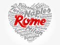 List of cities and towns in Italy, word cloud Royalty Free Stock Photo