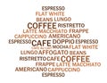 The list of coffee types