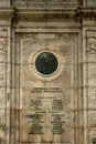 The List of High-Ranking Officials at the National Memorial Arch at Valley Forge National Historical Park Royalty Free Stock Photo