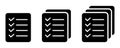 List icon, Site menu symbol, Checklist icon solid style, glyph flat icon.