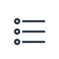 list icon vector from basic ui concept. Thin line illustration of list editable stroke. list linear sign for use on web and mobile