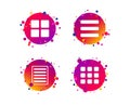 List menu icons. Content view options. Vector Royalty Free Stock Photo