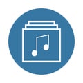 list of musical compositions icon in Badge style