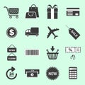 List of shopping related icons