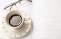 List to do, its coffe time Royalty Free Stock Photo