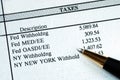 A list of withholding taxes