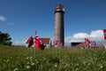 Lista Lighthouse located in Agder, Norway Royalty Free Stock Photo