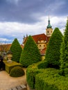 The Vrtba Garden in Prague is one of several fine High Baroque gardens in the Czech capital. Royalty Free Stock Photo