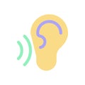 Listen flat color ui icon