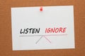 Listen Ignore Scale Balance Royalty Free Stock Photo