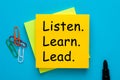 Listen Learn Lead