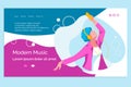 Listen music landing page template