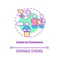 Listen to customers concept icon Royalty Free Stock Photo