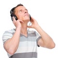 Listen to the music Royalty Free Stock Photo