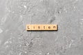 Listen word written on wood block. listen text on table, concept Royalty Free Stock Photo