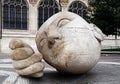 The Listener L`Ecoute statue in front of St. Eustache Church. Paris
