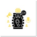 Listeners glyph icon Royalty Free Stock Photo