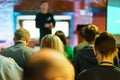 Listeners trained audience. Young people audience listen speaker during a lecture, training or presentation. Royalty Free Stock Photo