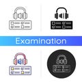 Listening examination icon Royalty Free Stock Photo