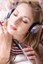 Listening music Royalty Free Stock Photo