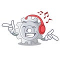 Listening music gear settings mechanism on mascot shape