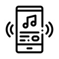 Listening Music Song In Smartphone Vector Icon