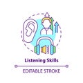 Listening skills concept icon Royalty Free Stock Photo