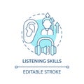 Listening skills concept icon Royalty Free Stock Photo