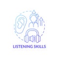 Listening skills concept icon Royalty Free Stock Photo