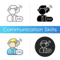 Listening skills icon Royalty Free Stock Photo