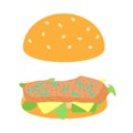 Listeria in hamburger concept